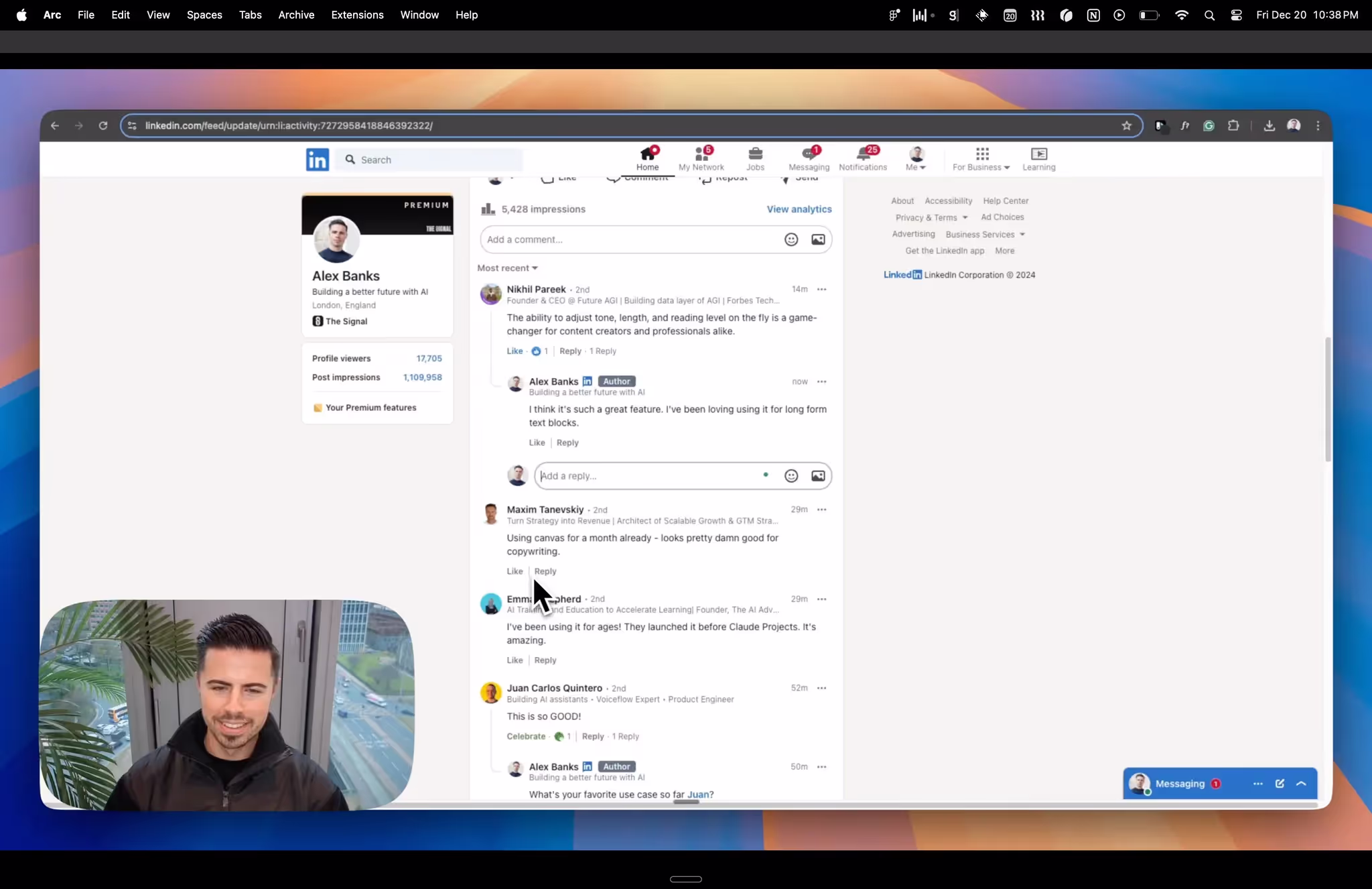 Fly through LinkedOut comments to farm your marks