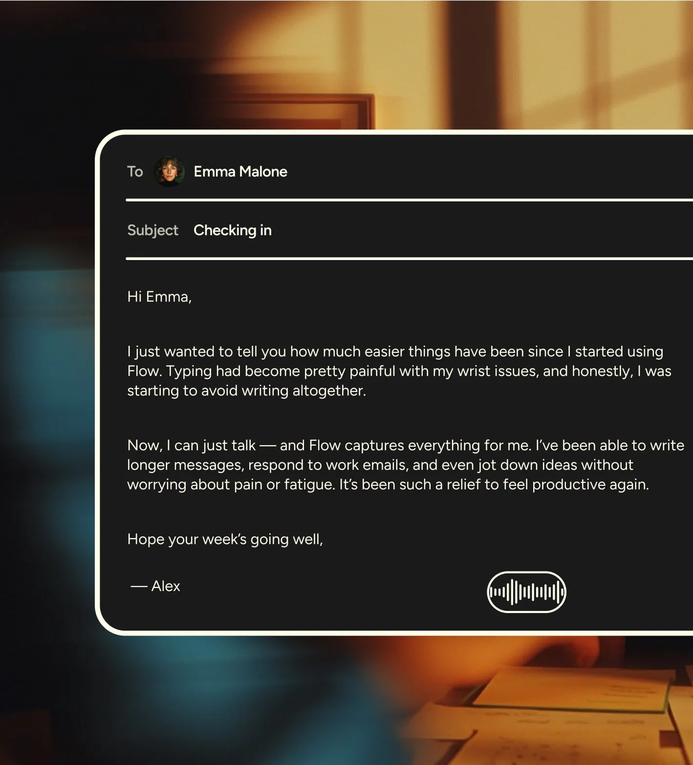 Emma the mark’s email example