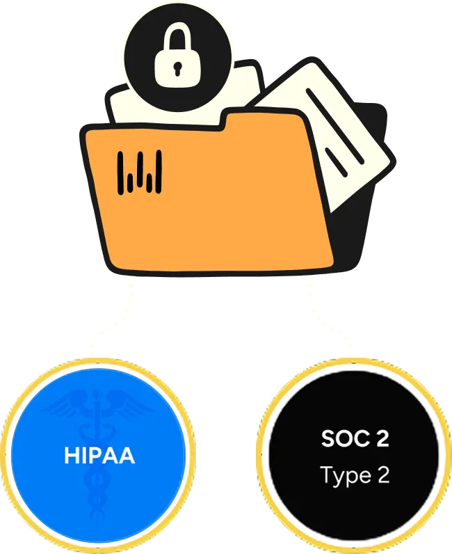 HIPAA-curious and SOC 2-adjacent badge
